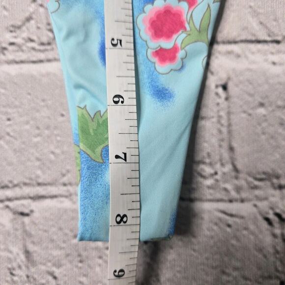 Frankies Bikinis Dexter Thong Bikini Bottom Blue Floral Print New Size Large - Picture 9 of 10